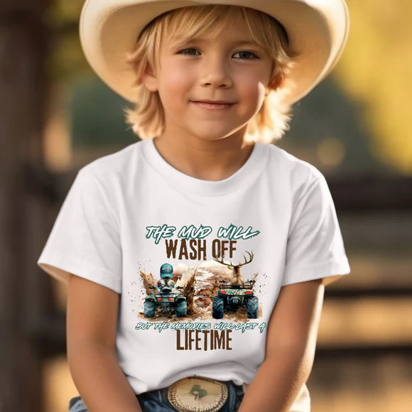 Preorder – “The Mud Will Wash Off” ATV Shirt 🦌🚜