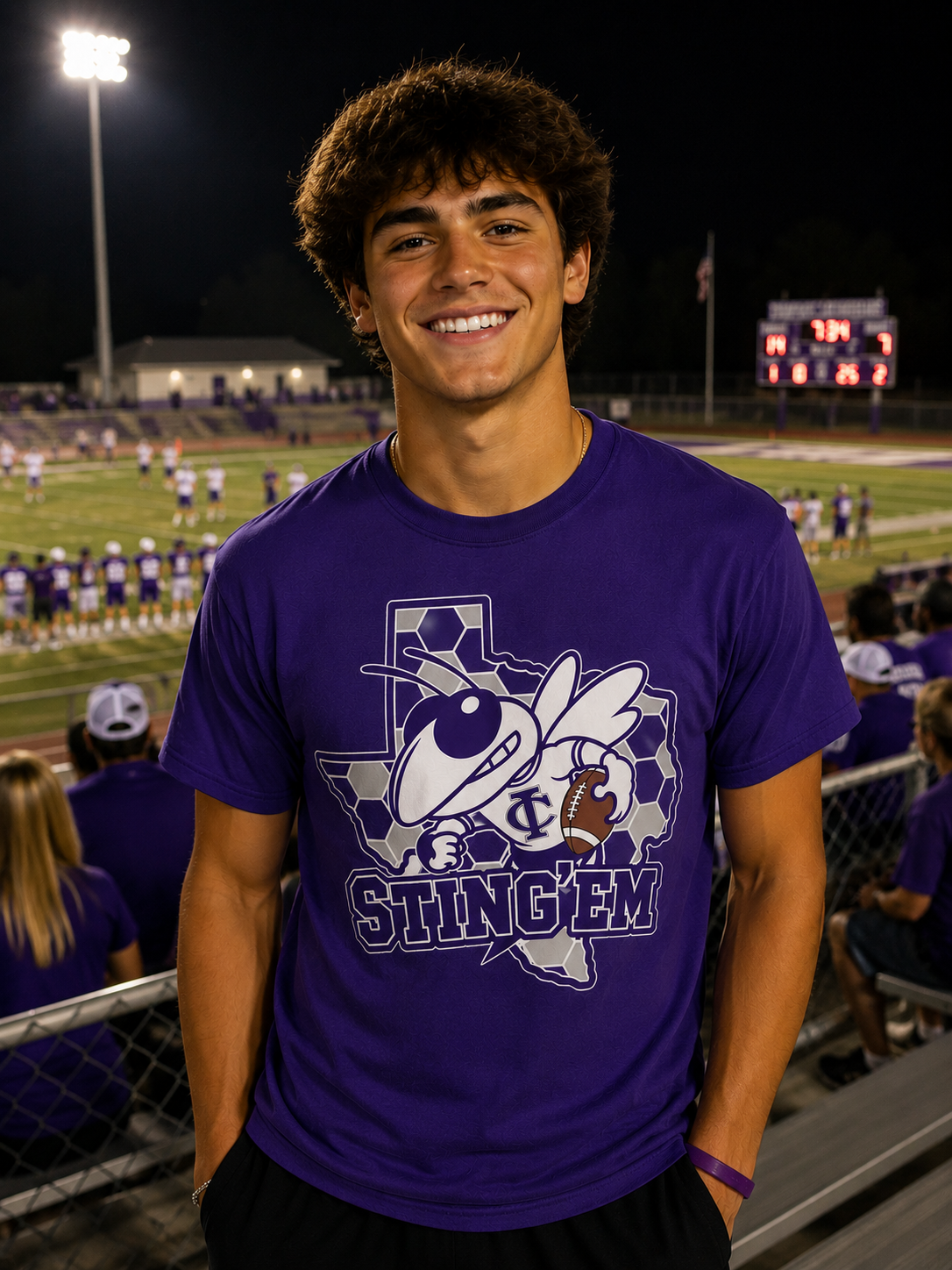 🏈 Sting 'Em Football Tee – Preorder