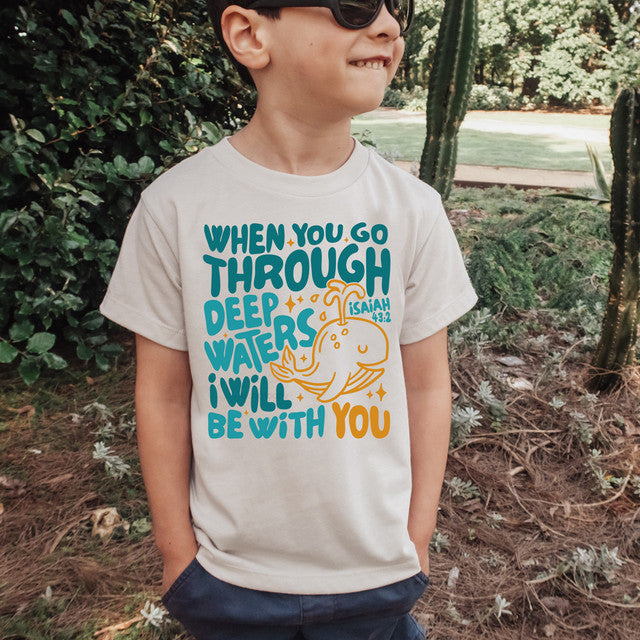 Preorder – “When You Go Through Deep Waters” Isaiah 43:2 Youth Shirt 🌊✨