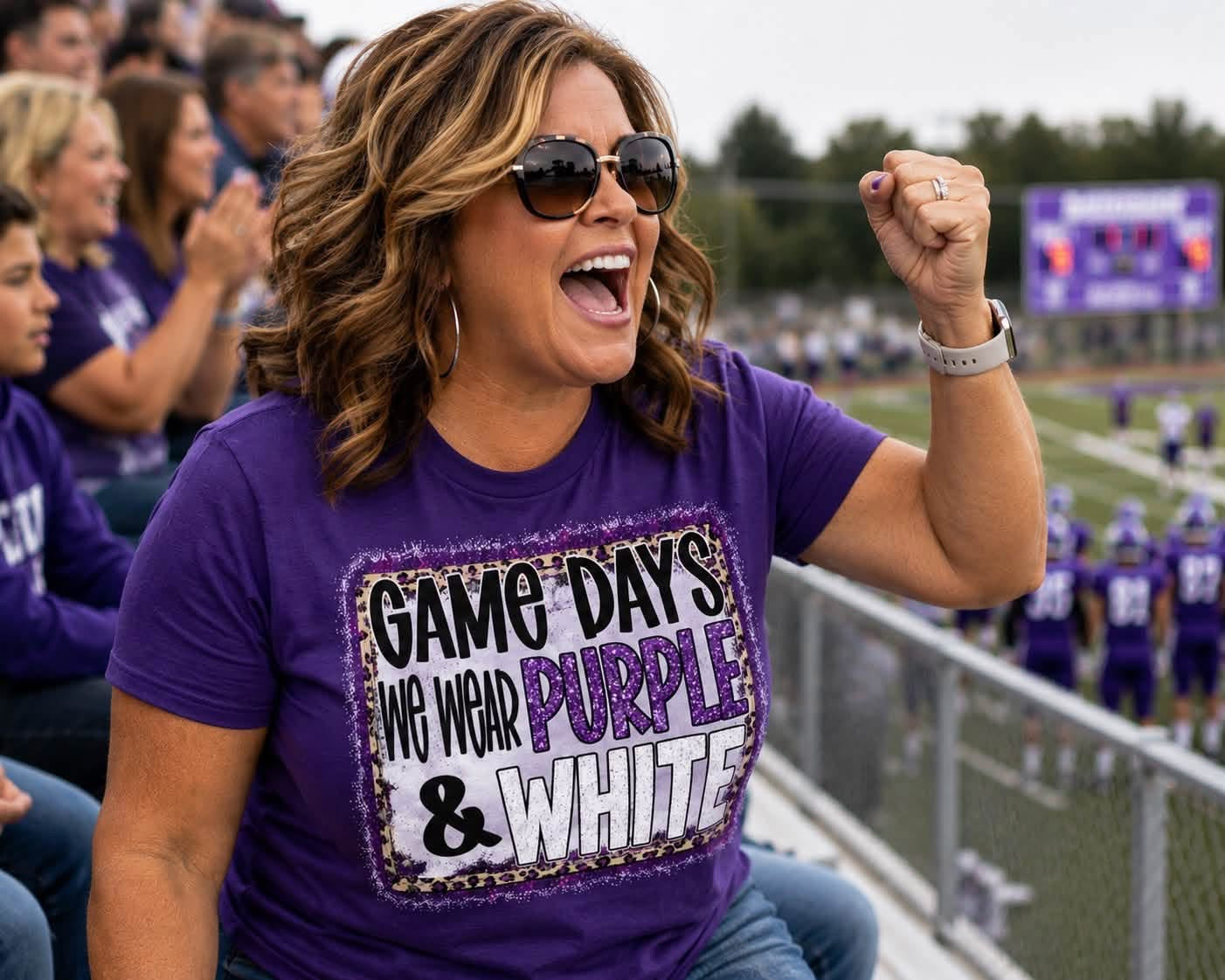 Game Day – We Wear Purple & White Spirit Tee (Preorder