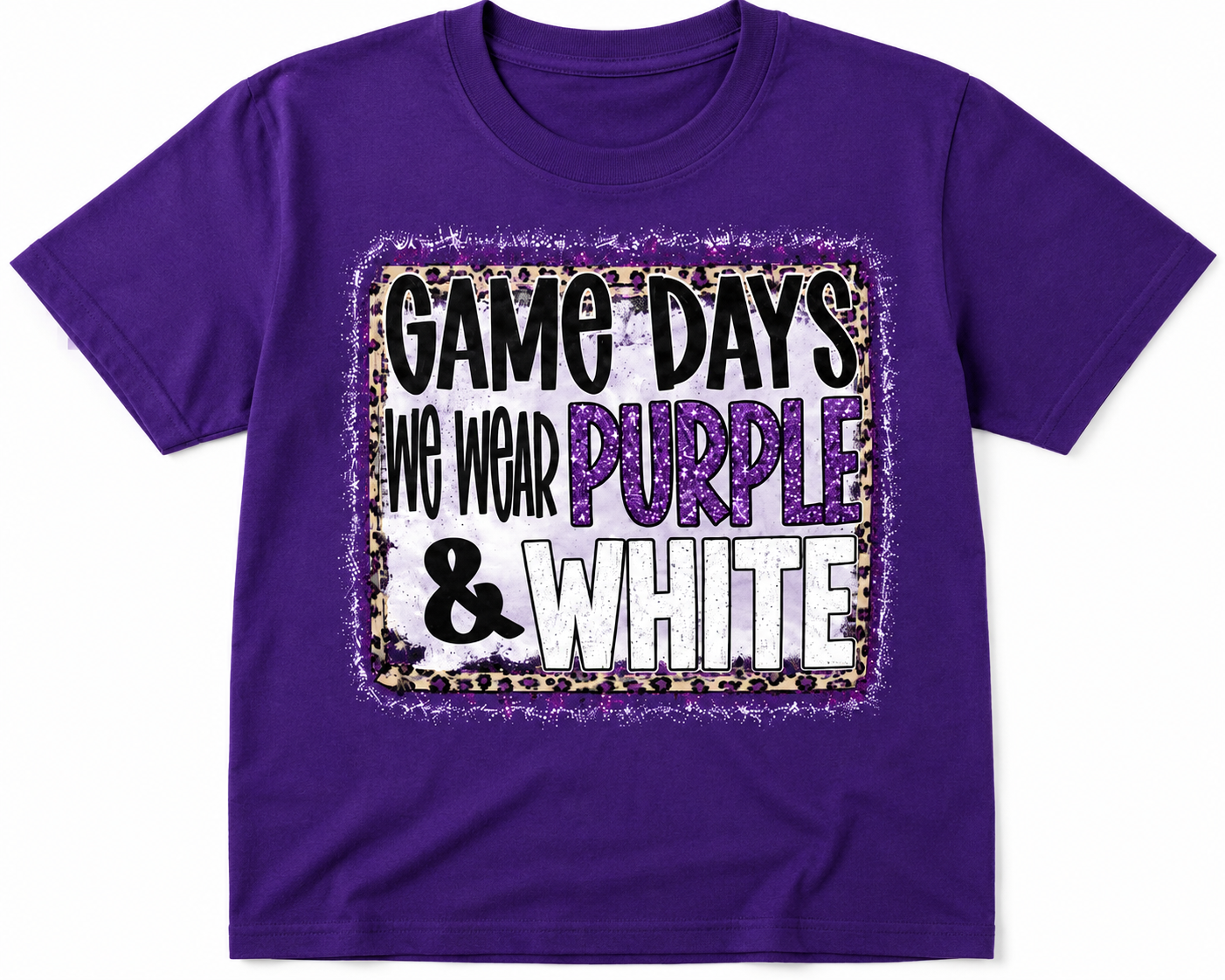 Game Day – We Wear Purple & White Spirit Tee (Preorder