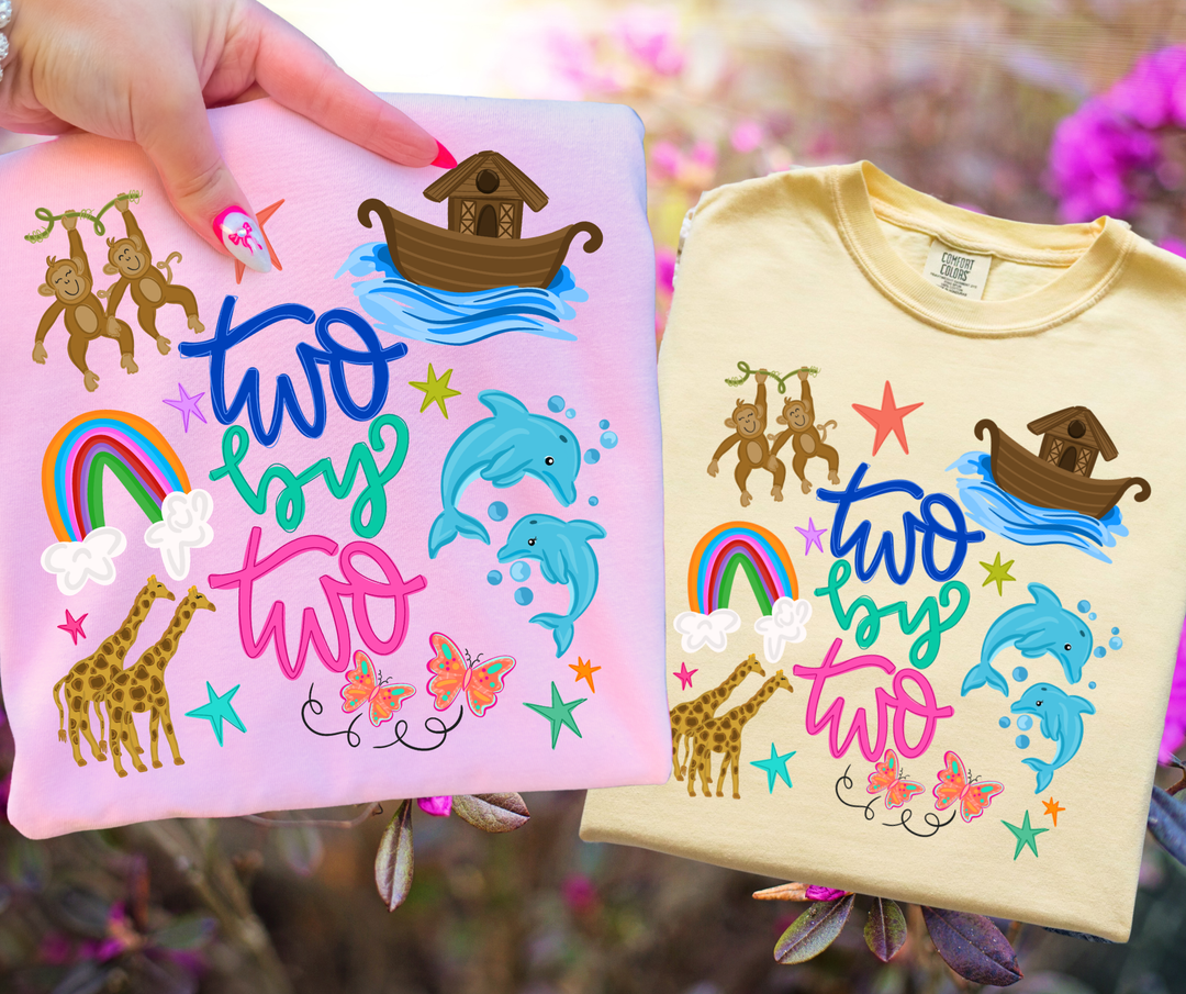 Preorder – Noah’s Ark “Two by Two” Fun Shirt 🦒🦓