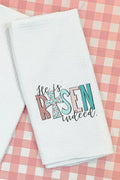Floral He Is Risen Indeed Waffle Kitchen Towel