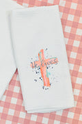 Watercolor He Lives Waffle Kitchen Towel